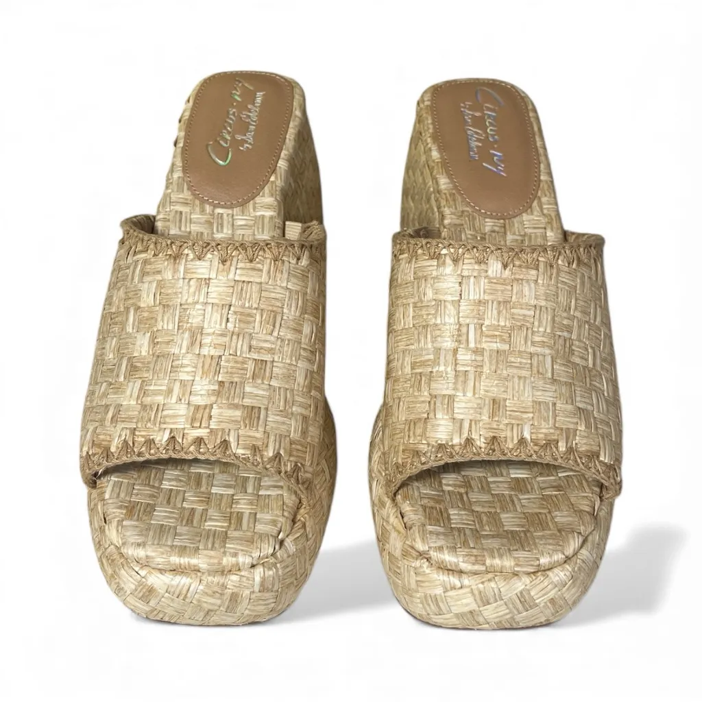 Circus NY By Sam Edelman Ilyse Beechwood Raffia Platform Sandals - Image 3