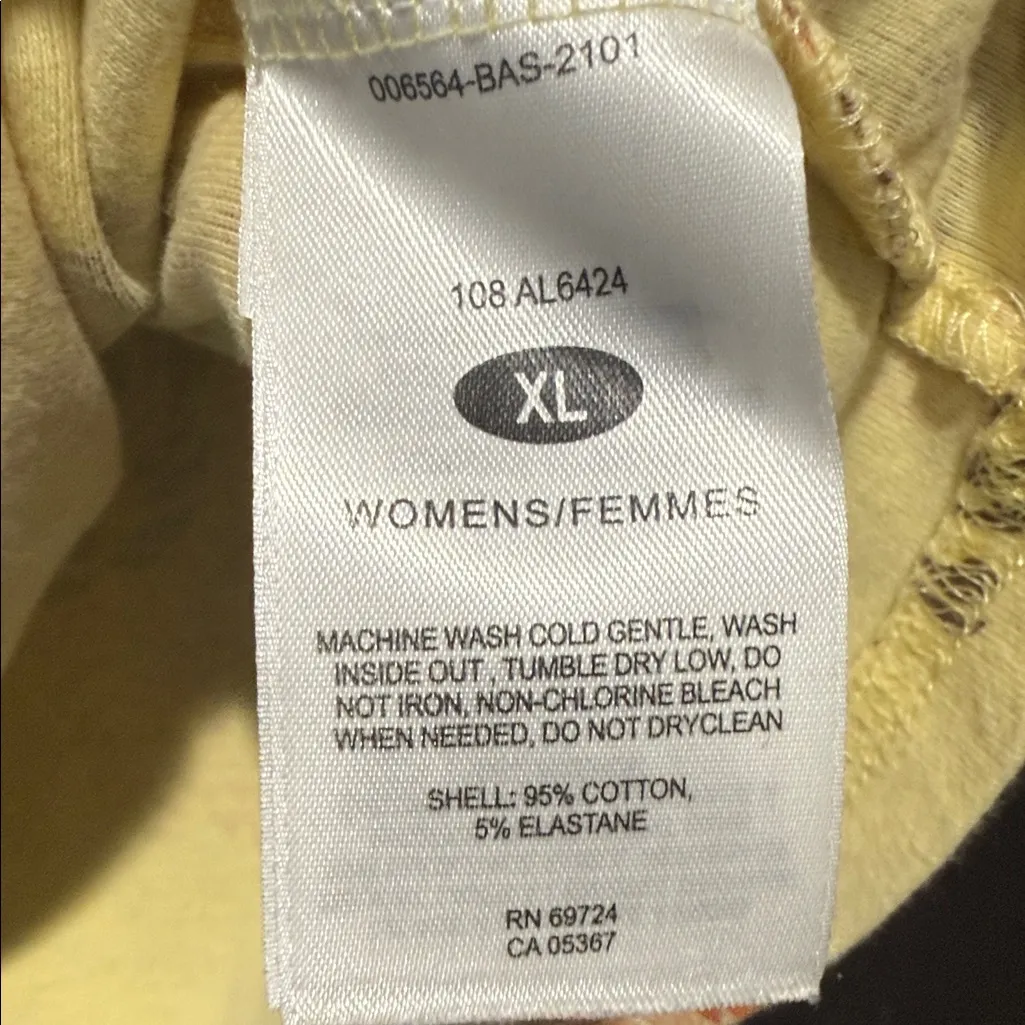 Y2K Columbia Henley Brown & Orange Floral Women's Tee Size XL - Image 6