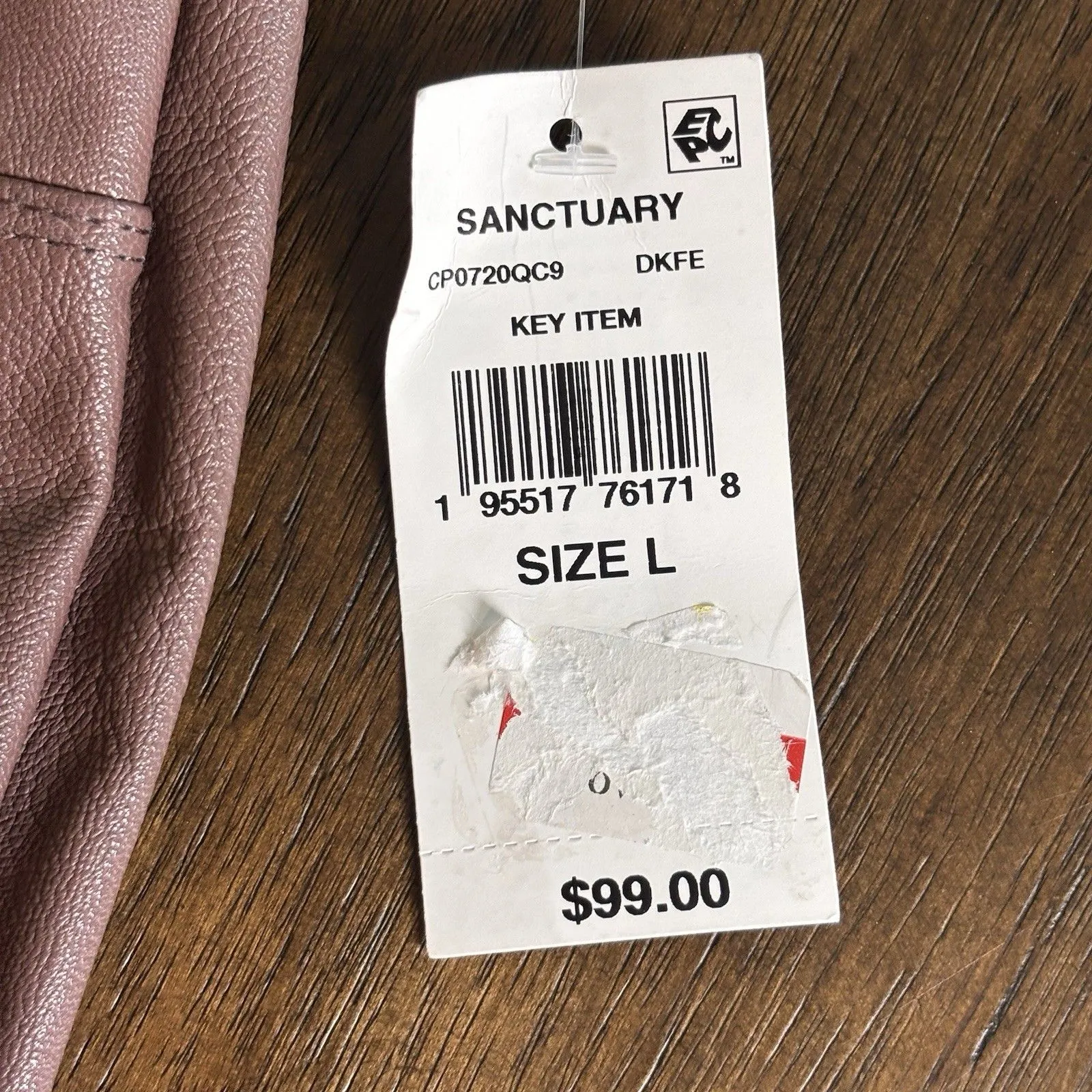 Sanctuary Anthropologie Brown Faux Leather High Rise Pull On Leggings Pants L - Image 6