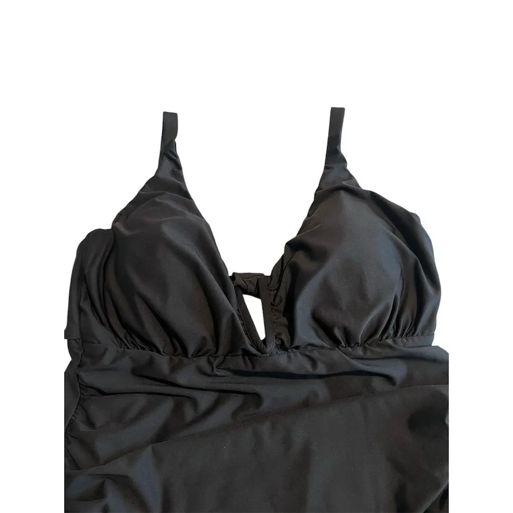 Sunset Tankini Women's M Black Bikini Swim Top Two - Image 2