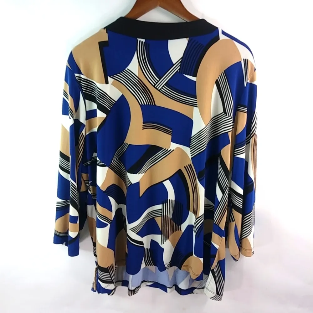 Alfred Dunner 1X Beaded Lapis Gold Top Plus Blue - Image 3