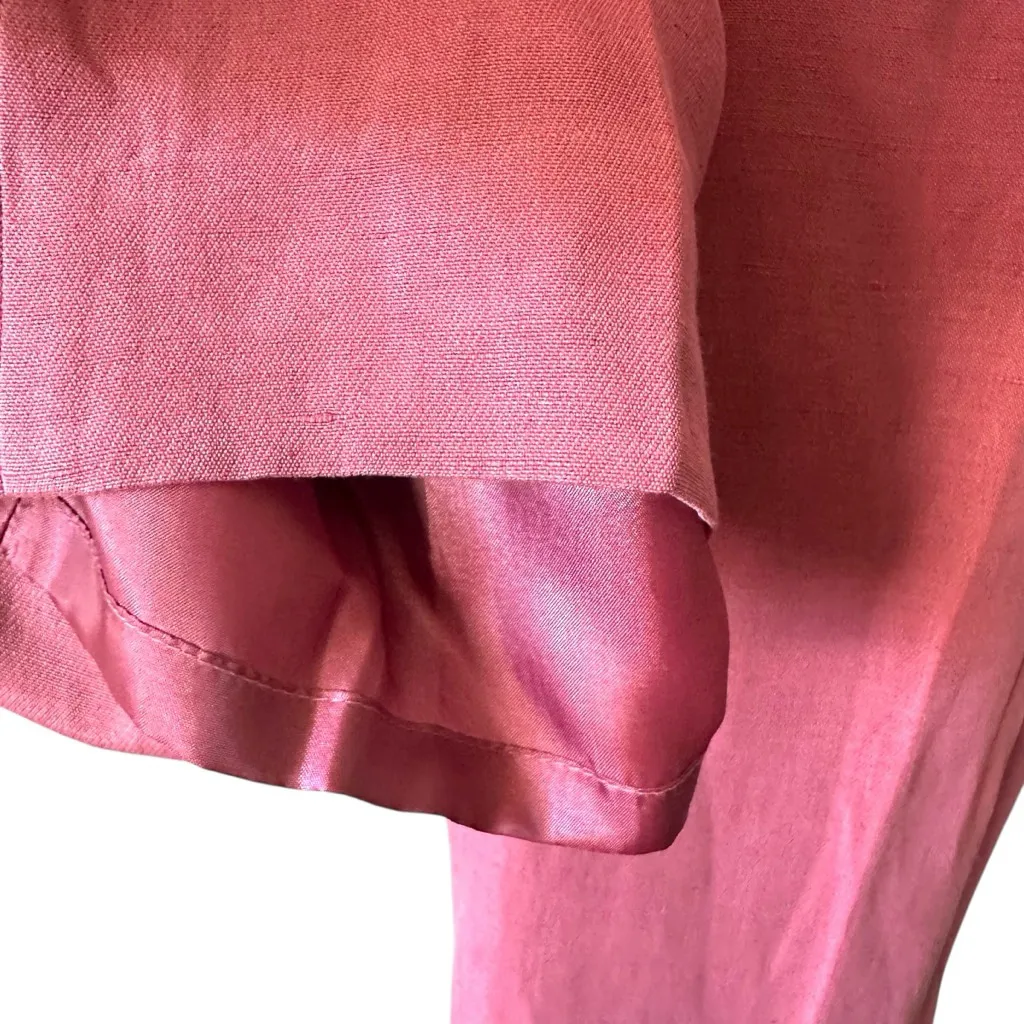 Vintage Pendleton Silk Linen High Waist Pleated Pants Pink Sz 8 NWT - Image 4