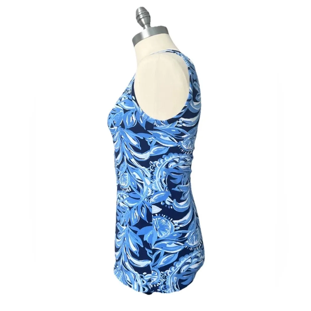 Lilly Pulitzer NWOT Women's Sleeveless Merrill Tank Top Blue Buttons Size XXS - Image 6