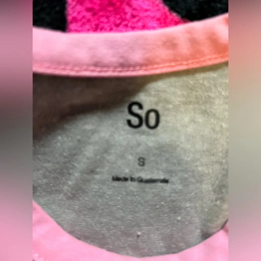 SO - Cropped Raglan Baseball-style Tee (Small) Baby Pink & Heather Grey (NWT) - Image 2
