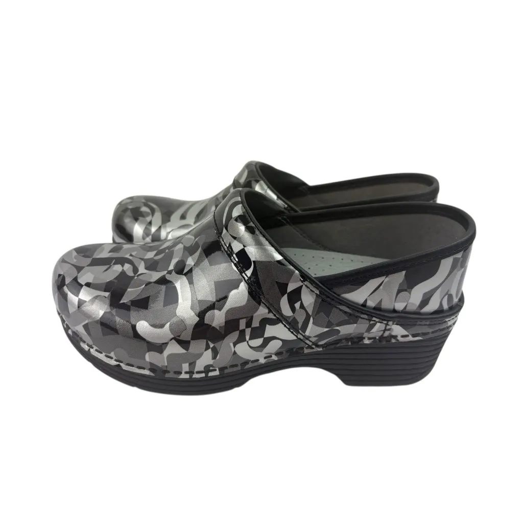 *Dansko LT Comfort Clogs Womens Size 36 Black Gray Patent Leather Nurse Medical - Image 7