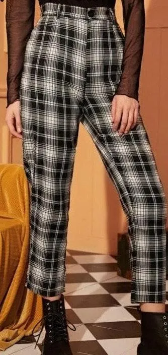 Romwe High Rise Plaid Pants (Please Read Below!!) - Image 2