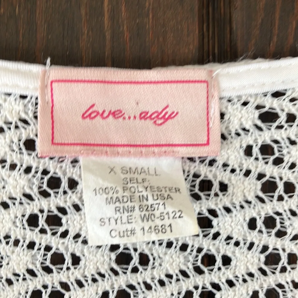 Love…ady short sleeves cream knit dress woman’s size  xtra small - Image 5