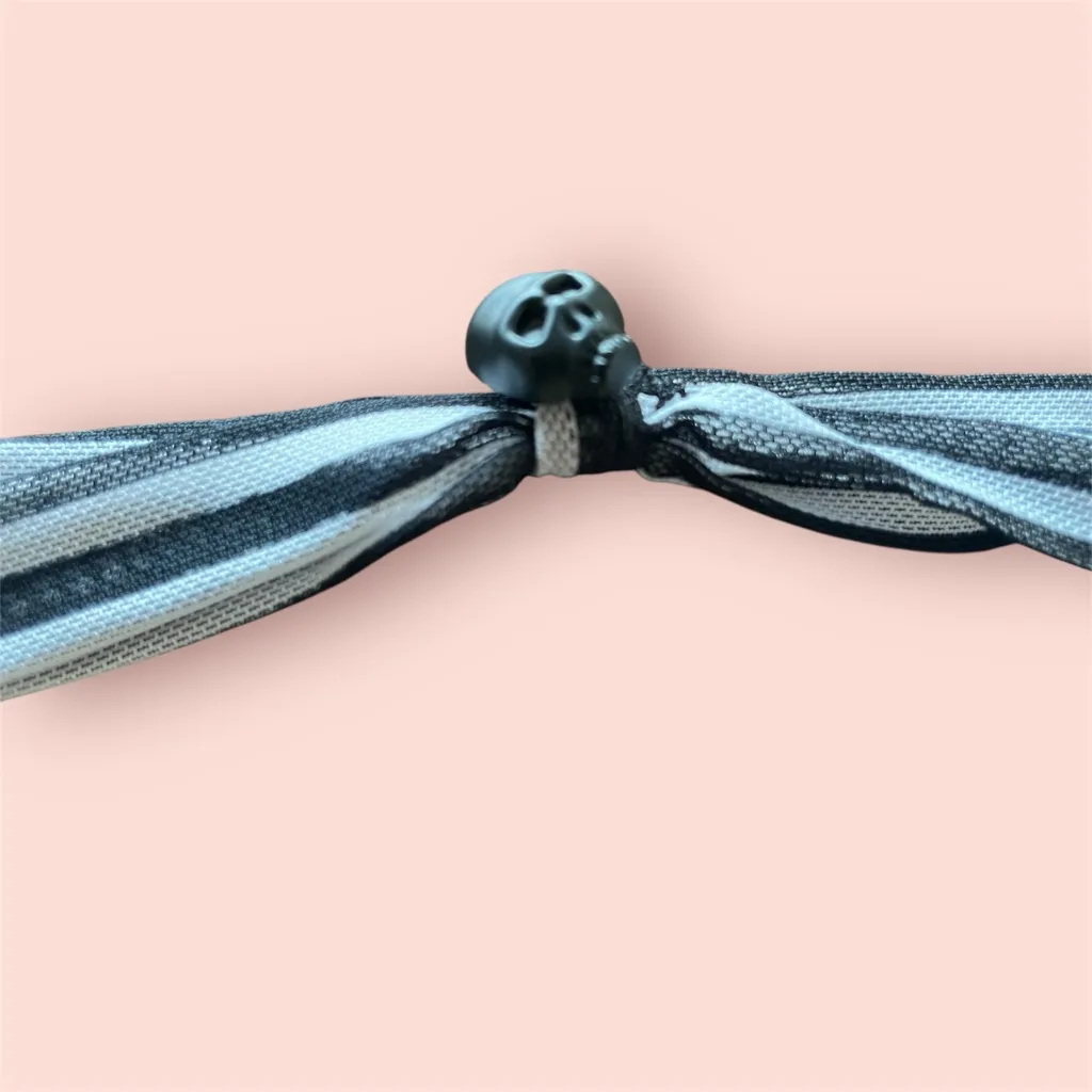 Hot Topic Black & White Mesh Sleeveless dress with skull details size Medium NWT - Image 4