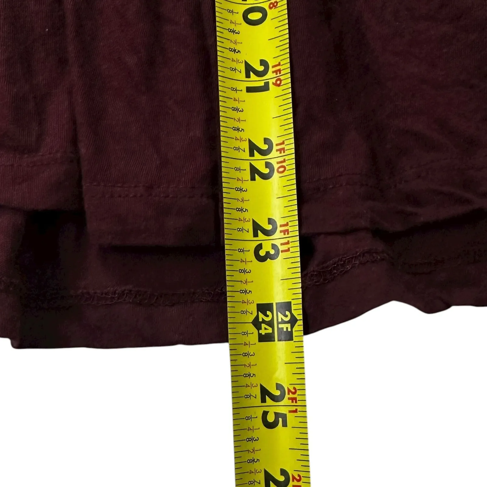 Free People Maroon Metallic Peplum Blouse Women's Top Size Small | 31-34-3 - Image 3