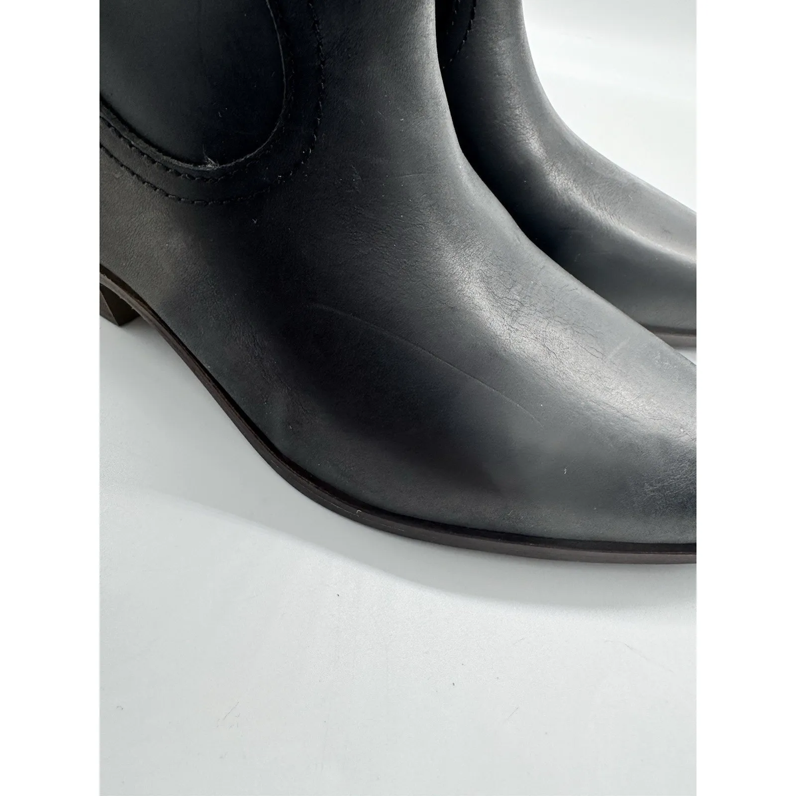 Lucky Brand Black Western Mid Calf Braided Boots Women’s Size 7 - Image 8