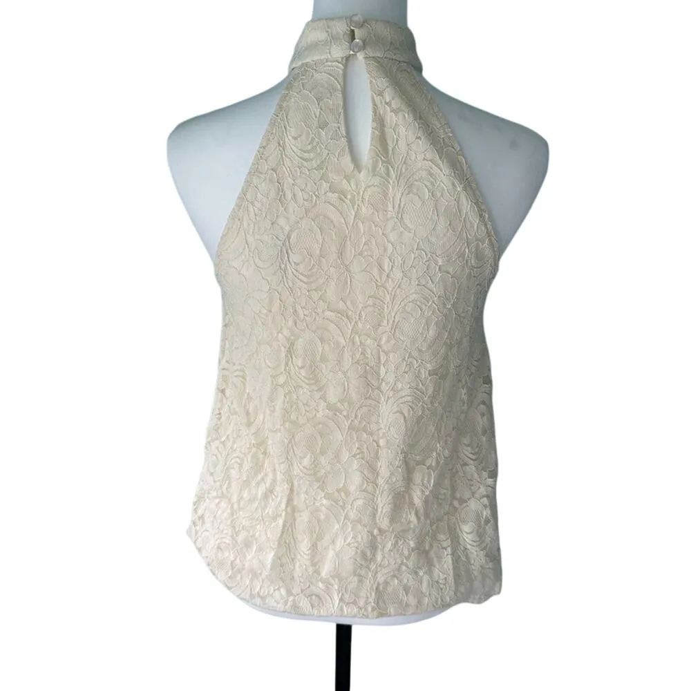Altar'd State Off White Lacey Halter top Size M - Image 2
