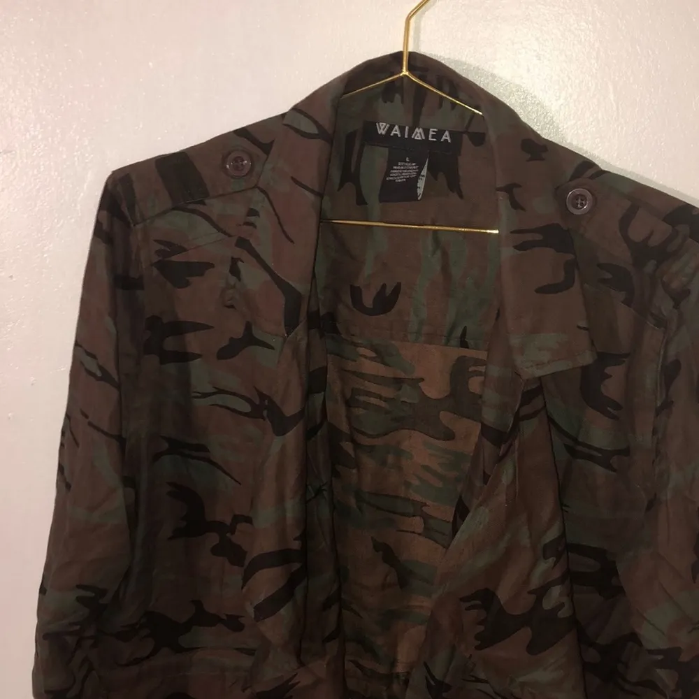 WAIMEA L Camo front open jacket Brown Size L - Image 3