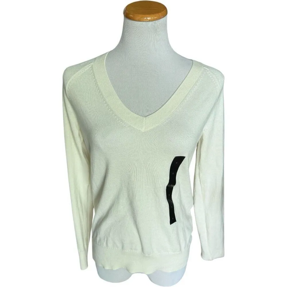NWT Womens Banana Republic Factory Ivory Cream Forever Dolman Sweater - Sz S - Image 2