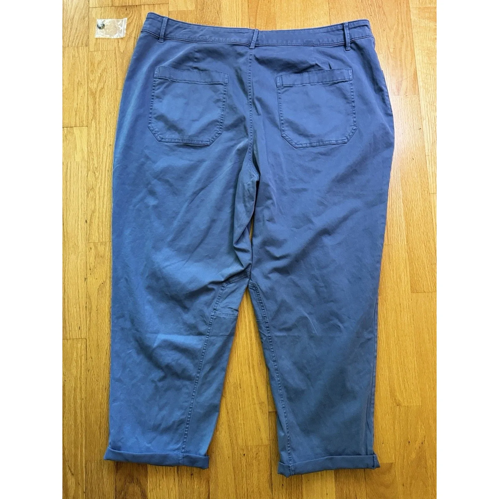 Sonoma Women's Mid-Rise Utility Pants Plus Casual Bottoms Iris Bouquet Blue 20W - Image 2