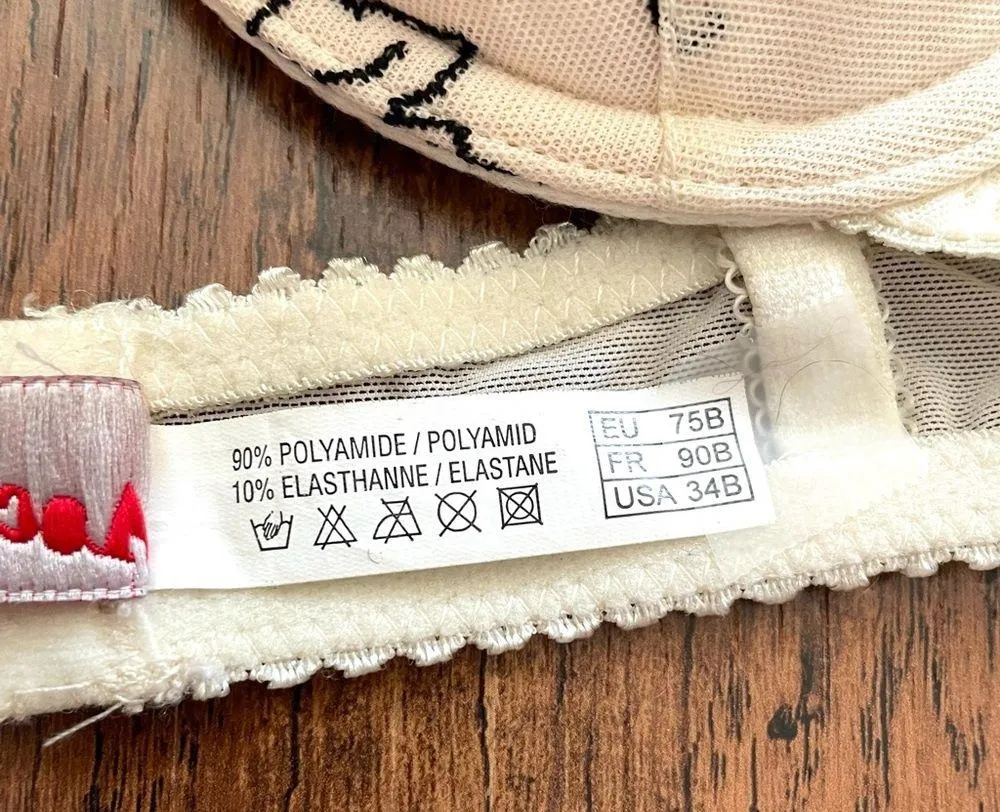 ASCENSION Paris underwire bra, made in France size 90B, US 34B NWT - Image 13