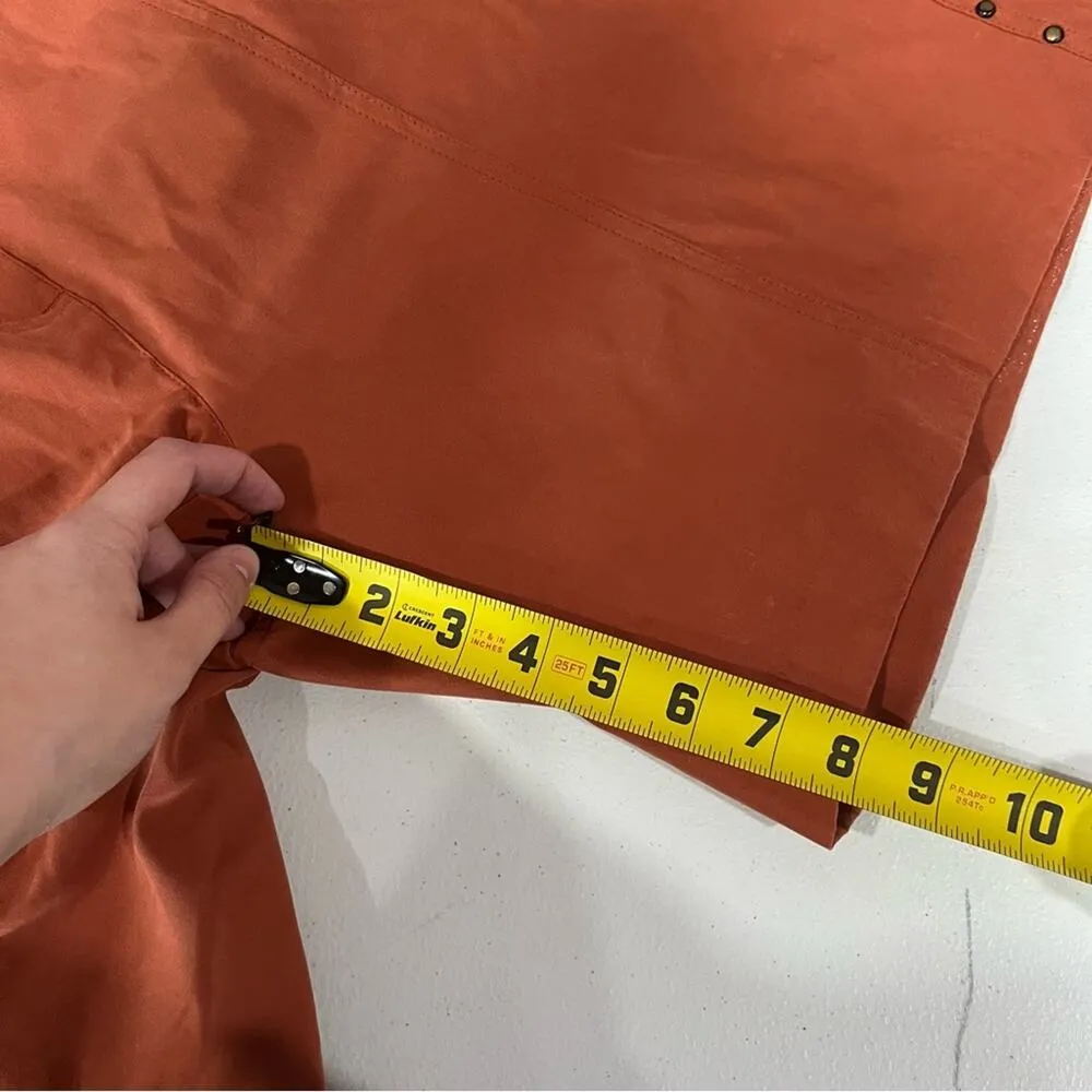 Jamie Sadock Burnt Orange Golf Tennis Bermuda Shorts Athletic Nylon Size 14 - Image 8