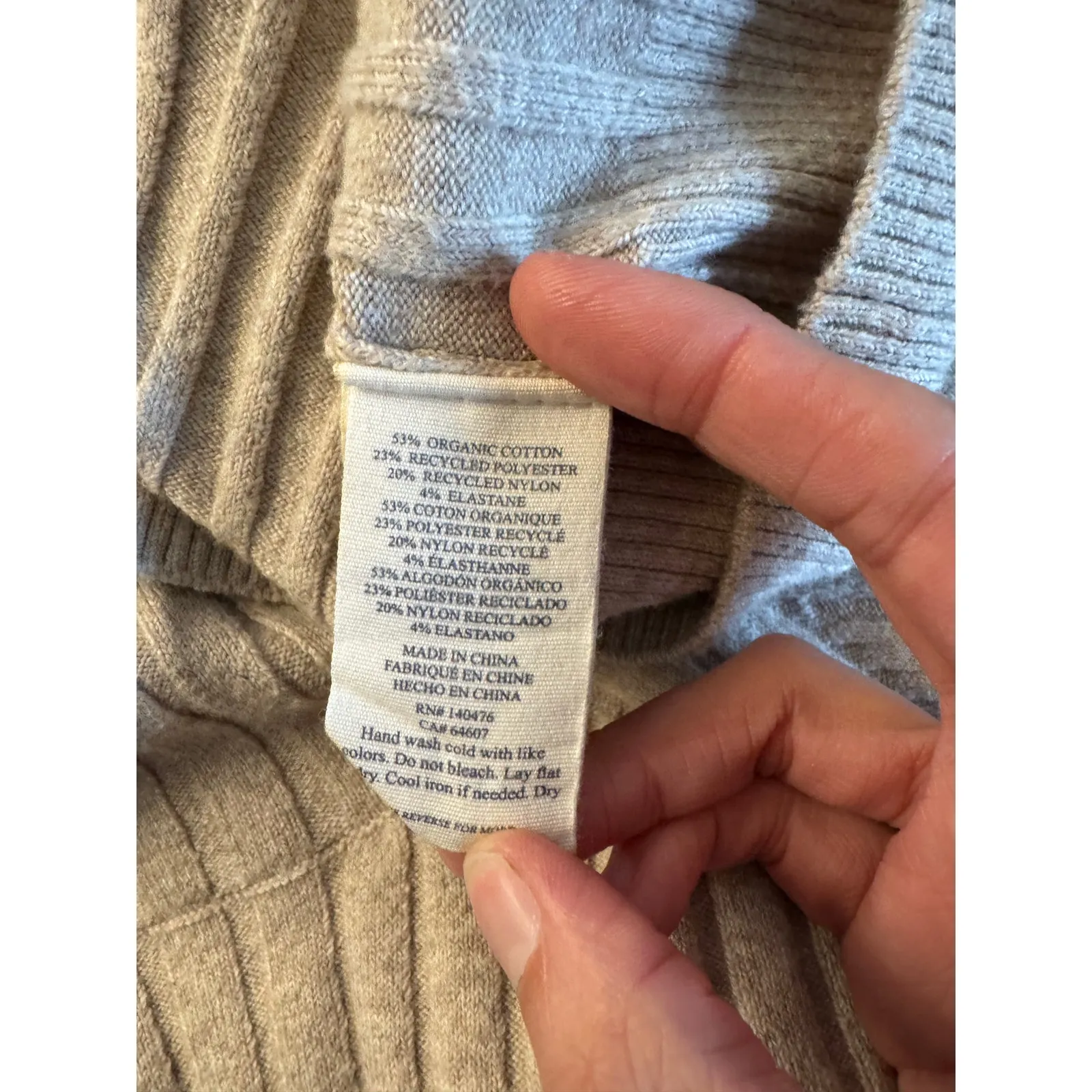 Fahterty Jackson Mock Neck Sweater in Oat Heather Size XS - Image 6