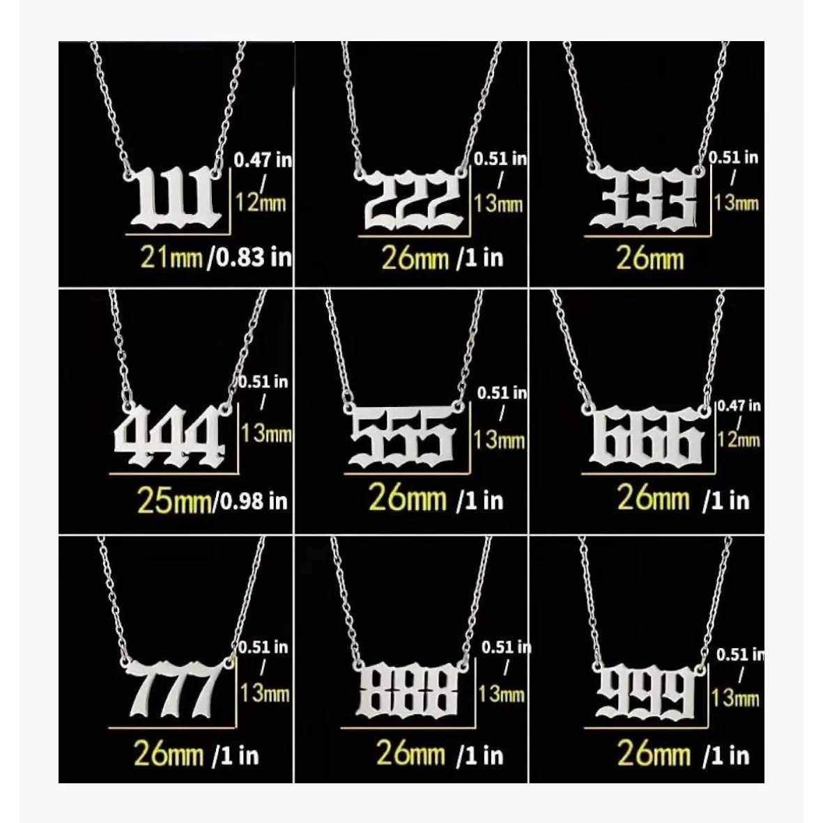 NWT SPIRITUAL YELLOW GOLD PLATED‎ 555 ANGEL NUMBER NECKLACE, GIFT, PRESENT - Image 7