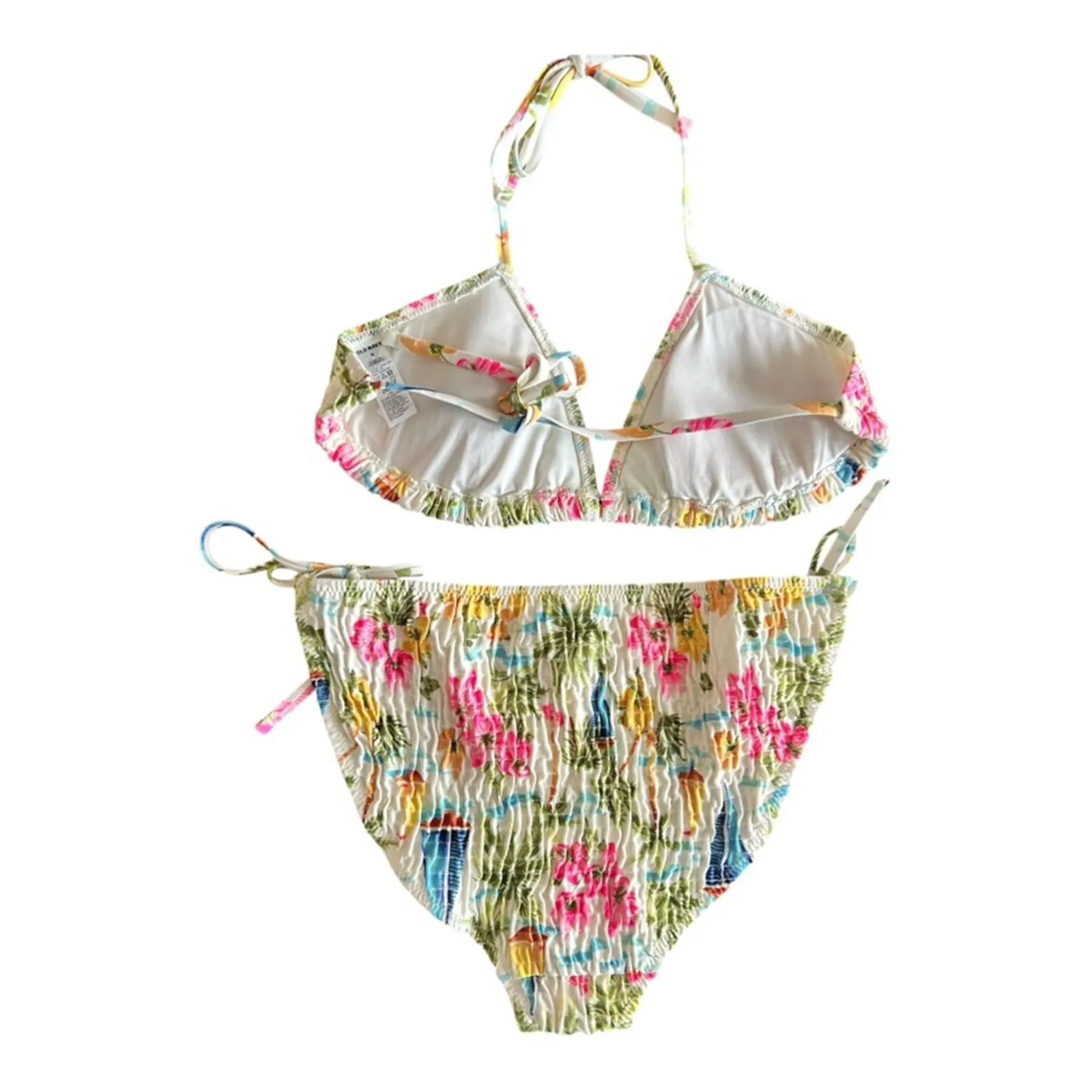 Tropical crinkled bikini set Size Medium - Image 7