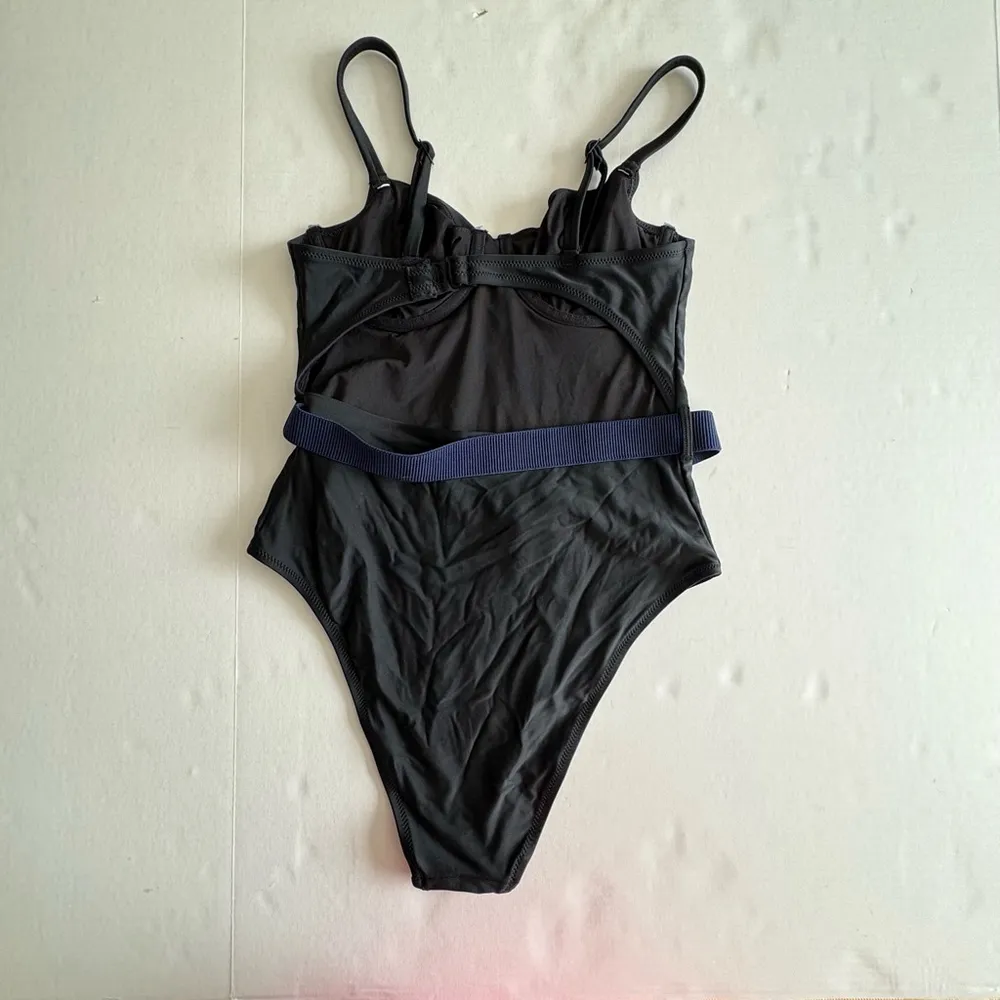 Aerie Bustier one piece swimsuit with belt black medium - Image 4