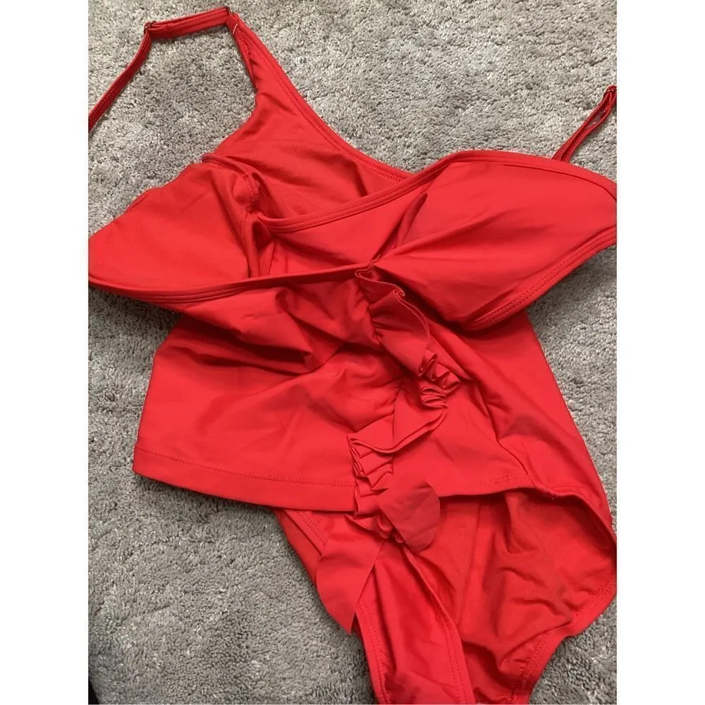 New. Rachel Roy red swimsuit. Retails $119 Red - Image 9