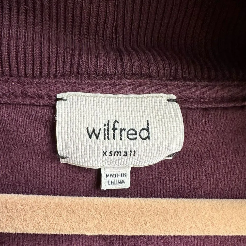 Aritzia Wilfred Diderot Cocoon Cardigan Maroon Purple Open Front Size XS - Image 4