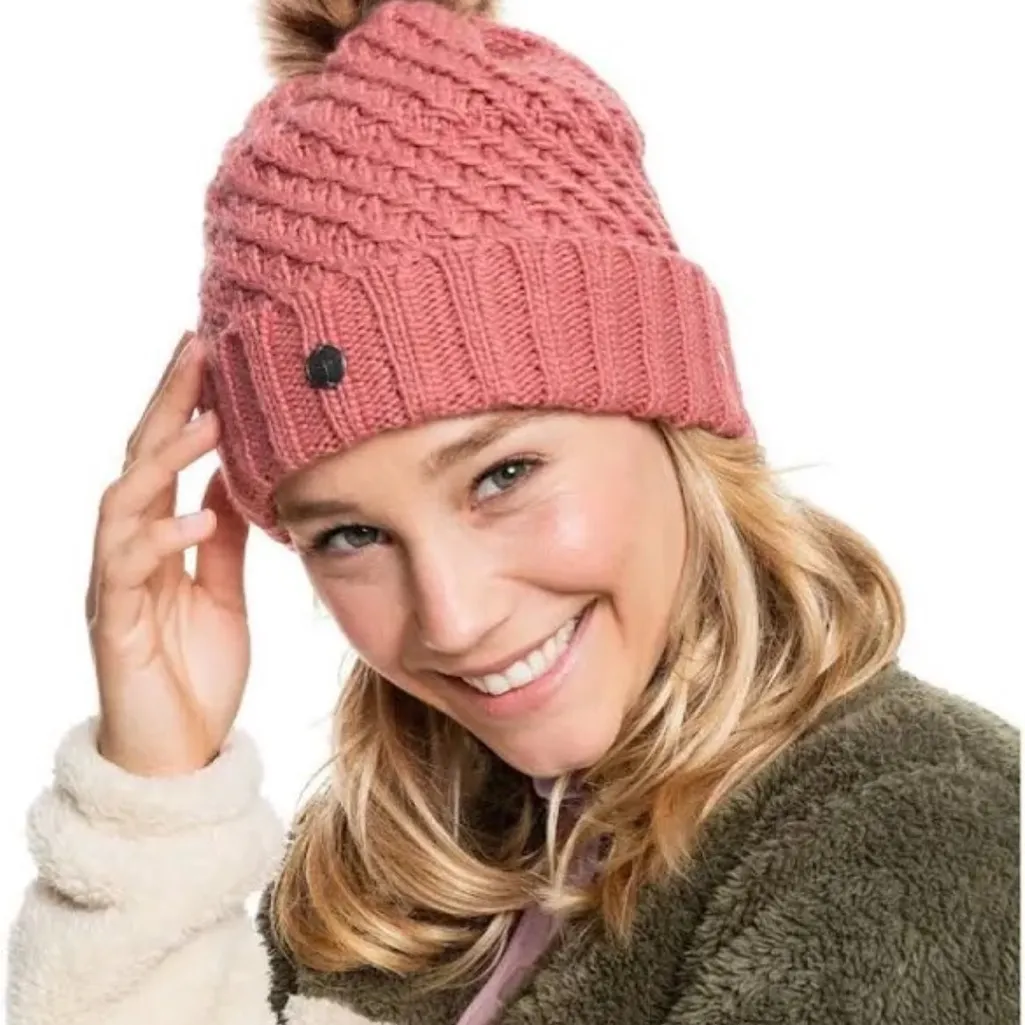 Roxy Dusty Rose Blizzard Beanie. New With Tags. - Image 6