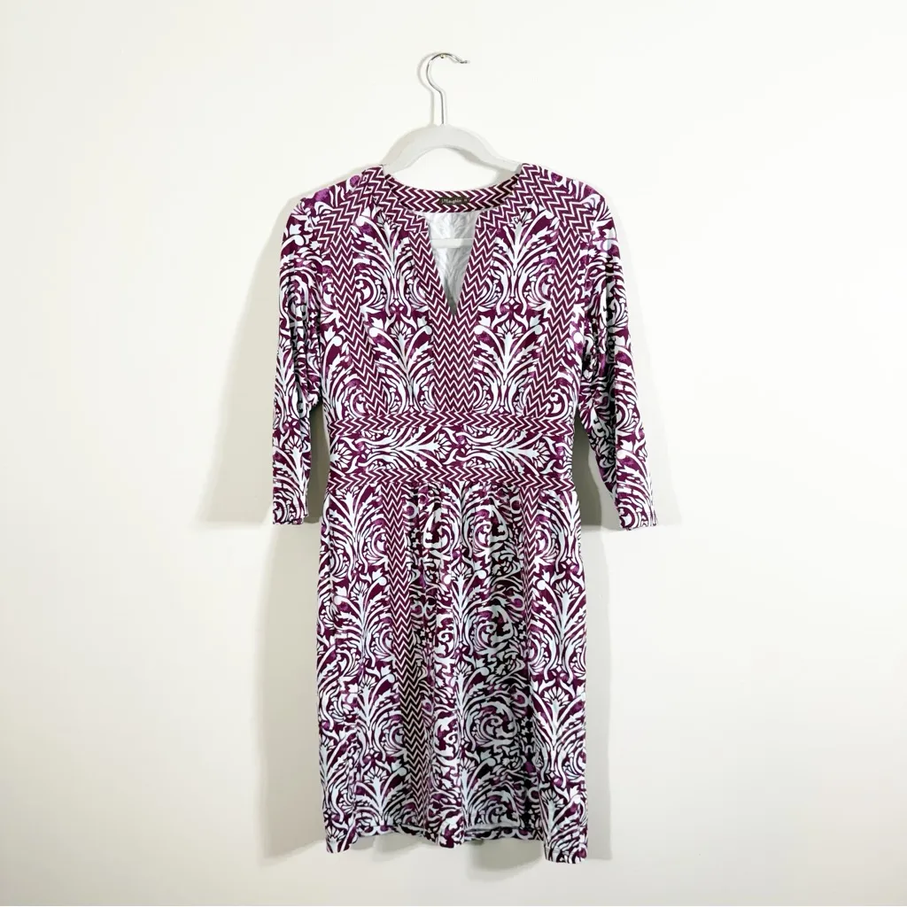 J. McLaughlin Lola Dress Muirfield Purple Light Blue Medium Catalina Cloth - Image 2