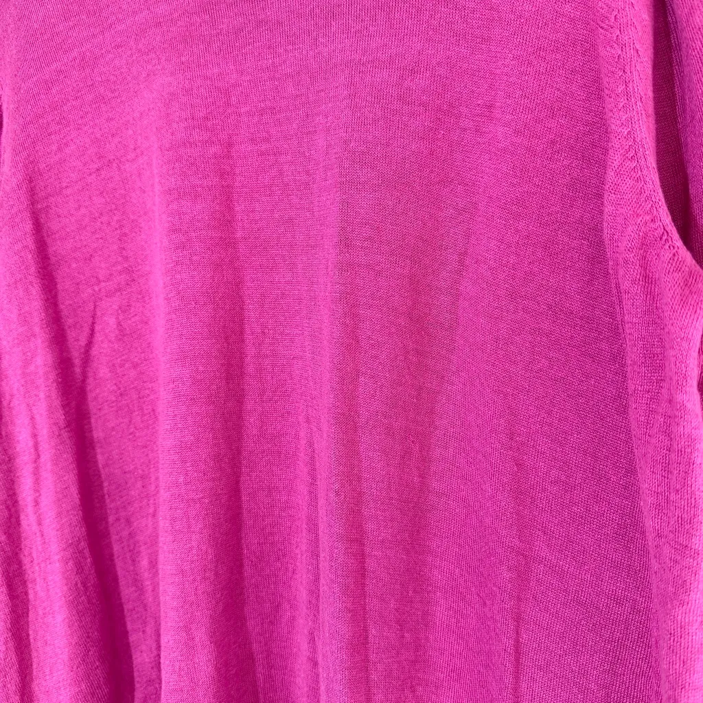 Gudrun Sjoden Women’s 100% Linen Knit Tunic Top Longsleeve Lagenlook in Pink XXL - Image 12