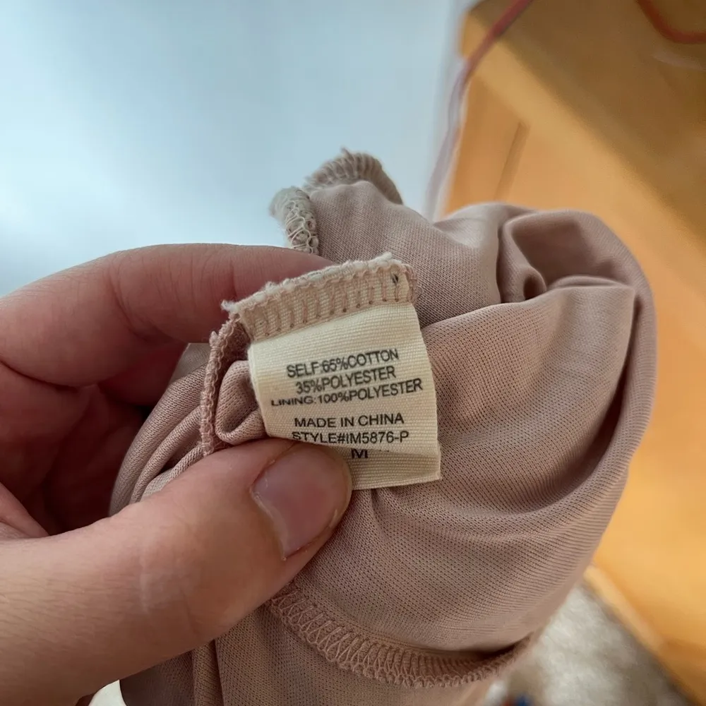 Cotton Blend Lounge Set | Muted Pink/Cream | Size M | EUC | Tank and Shorts - Image 9