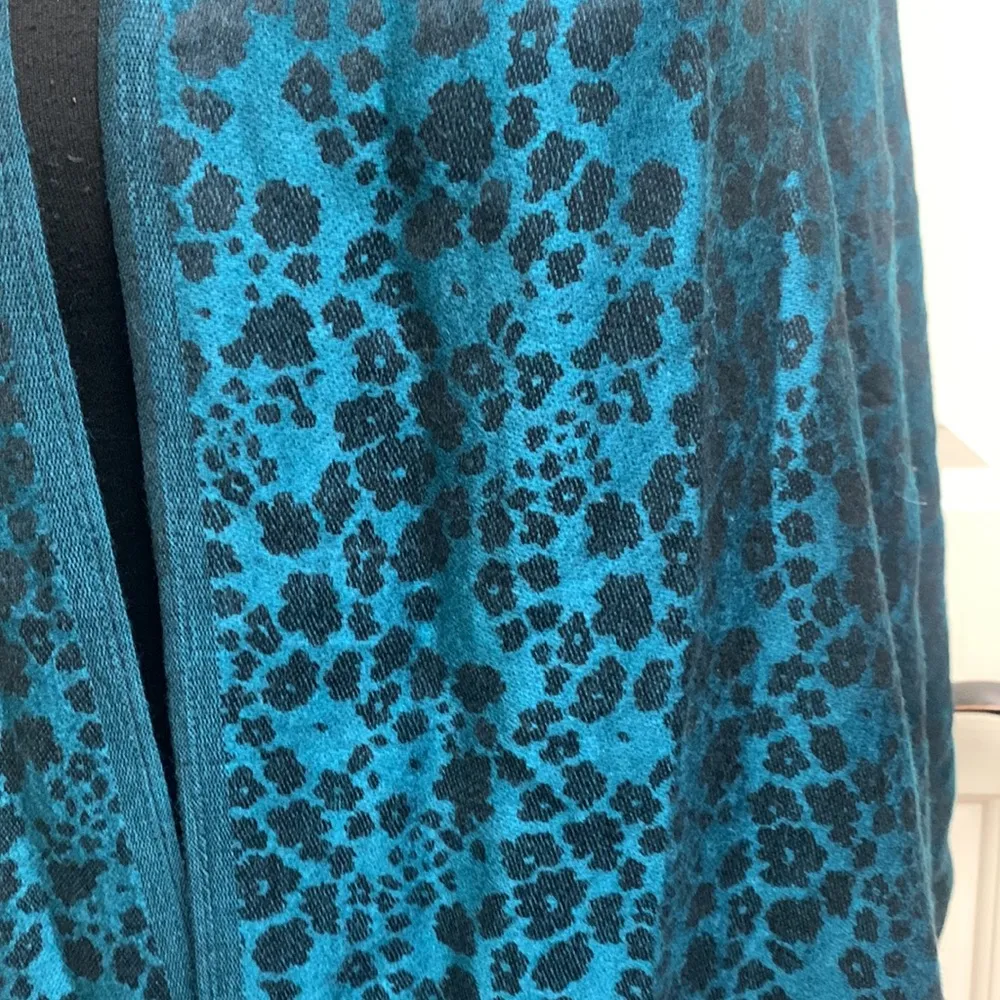 Scarf, Deep Sea Green and Black, Length 73”, Across 26”, Excellent Cond… - Image 3