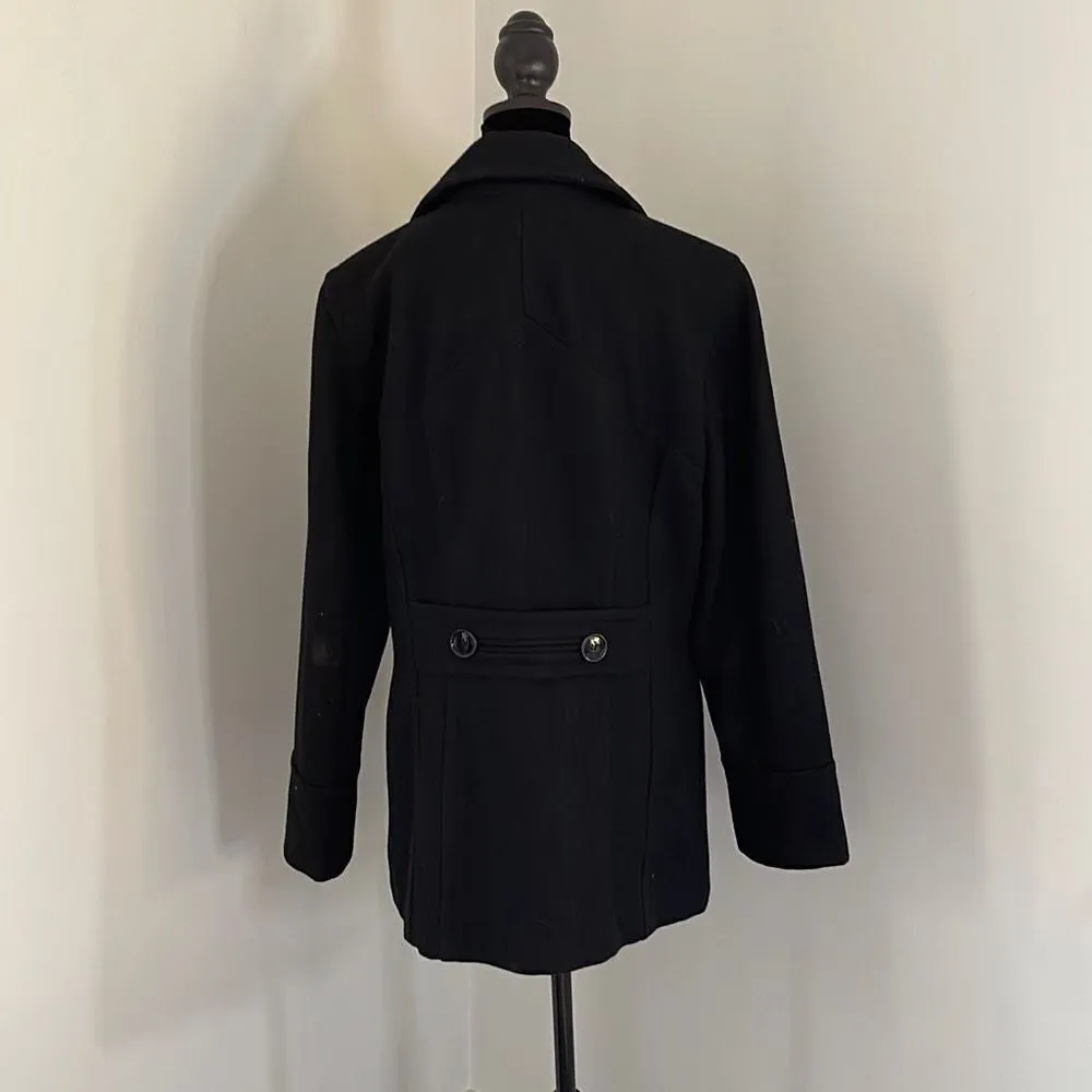 Collection By Gallery Women’s Pea Coat.‎ Size Medium Black Black - Image 5