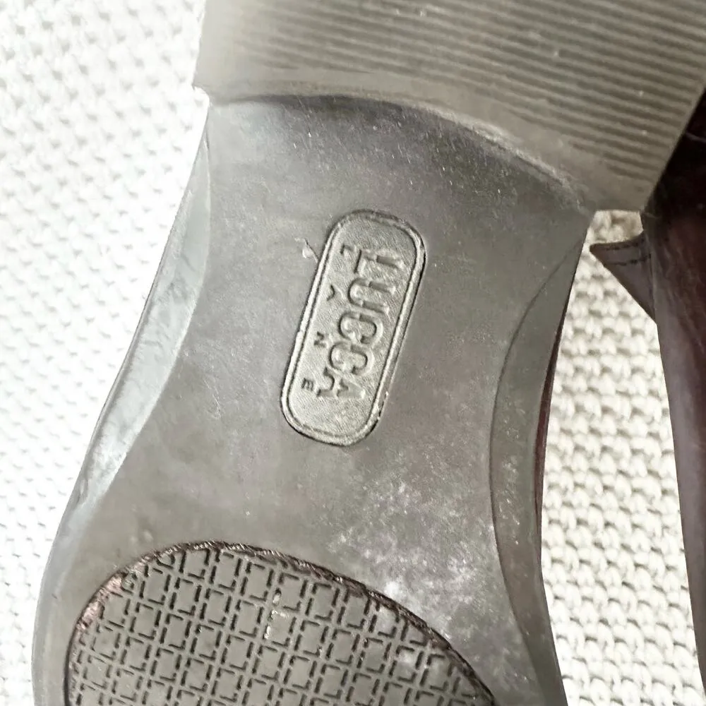 Lucca Lane Oxford Brown Leather Sayge Low Ankle Cut Round Toe Boots Booties 9.5 - Image 10