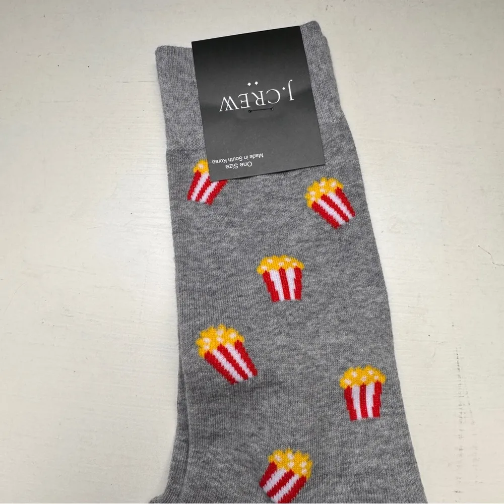 J.Crew Popcorn Graphic Design Theme Style Socks  Sz OS   NWT - Image 4