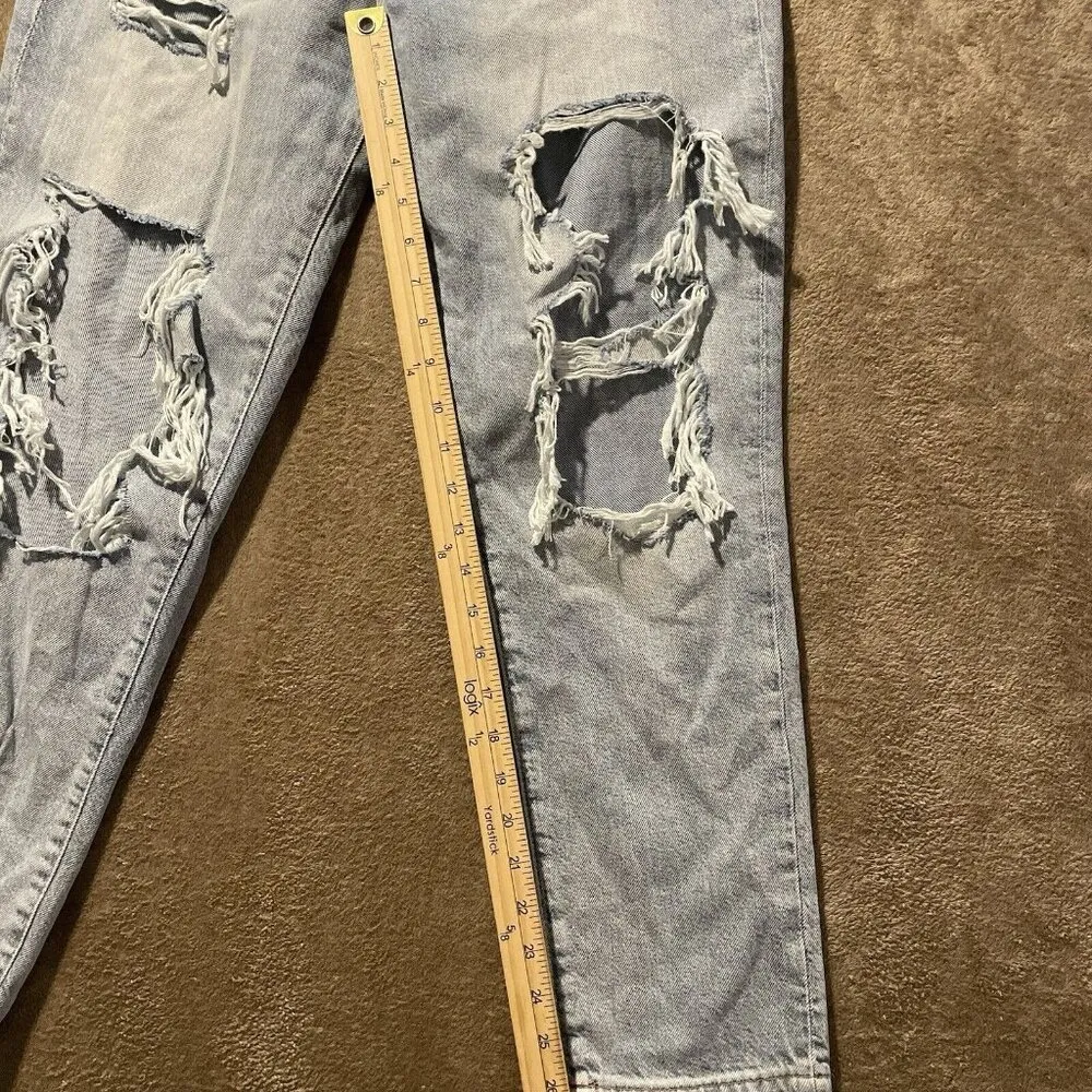 & Denim By H&M Jeans Women Sz 4 Mom Ultra High Waist Ankle Length Distress - Image 10