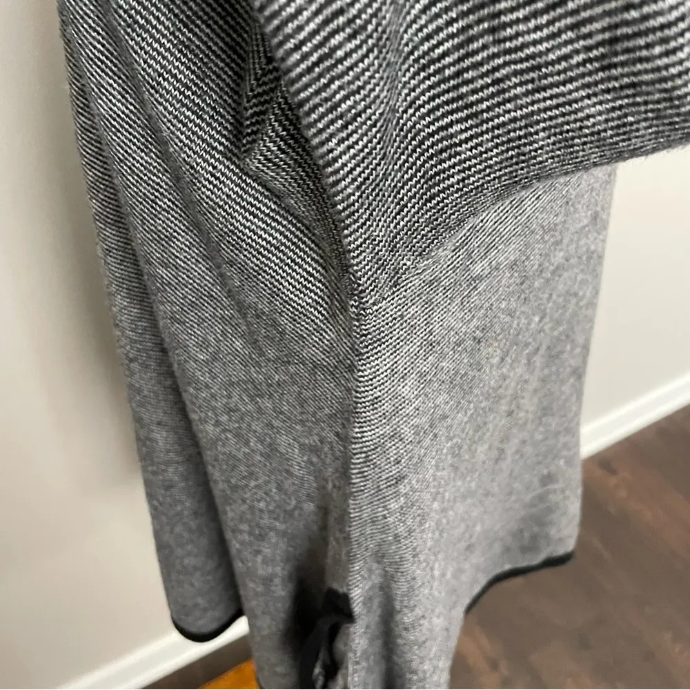 Vintage Pashoot Tunic Sweater Striped Lightweight Pockets Lagenlook Black White Size M - Image 7