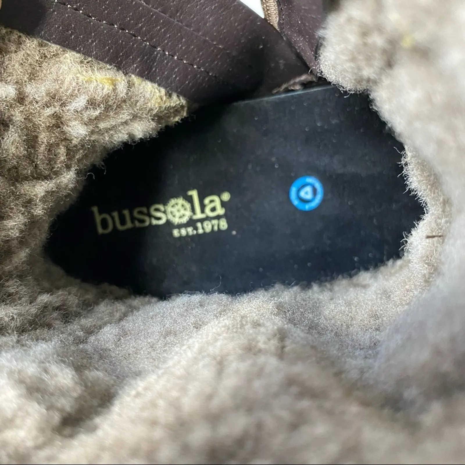 Bussola Barbados brown leather zip harness fur lined low heel ankle boots 37 NEW Size 6 - Image 6