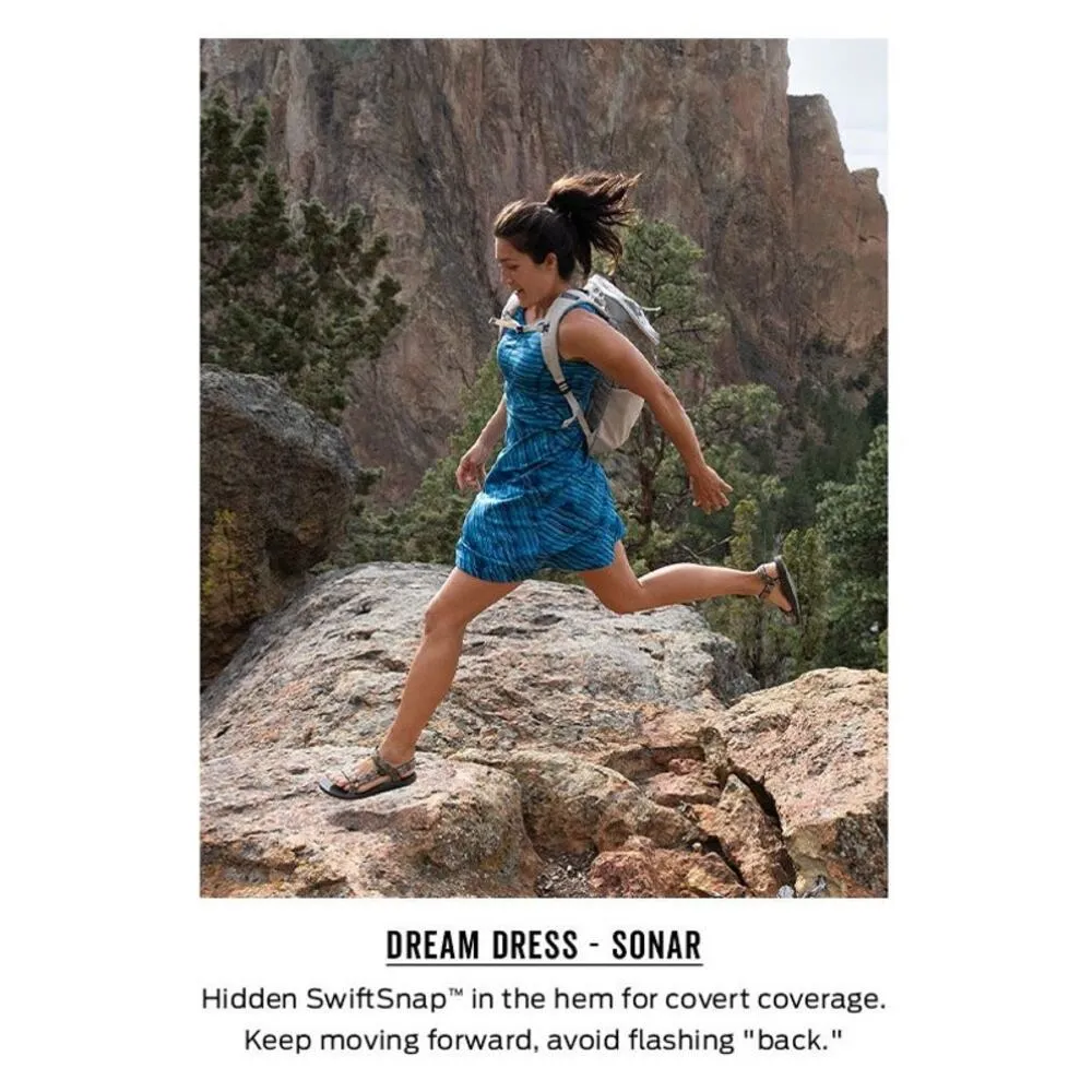 Buttah Fit and Flare sleeveless Dream Dress Sonar Stripe womens XS - Image 2