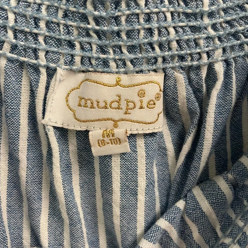 Mudpie striped romper sz Medium - Image 3