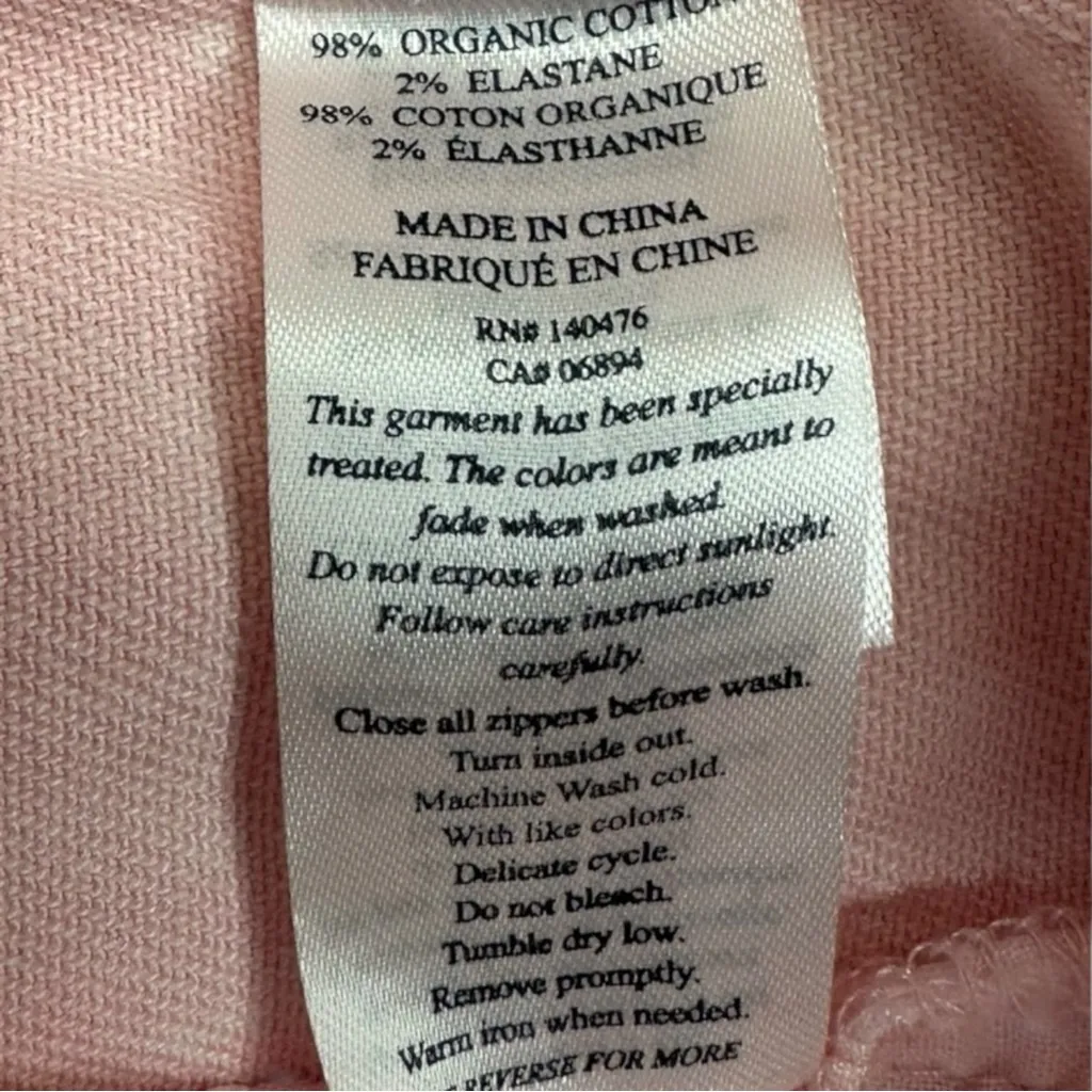 FAHERTY Light Pink Organic Cotton Jumpsuit Size L Size L - Image 5