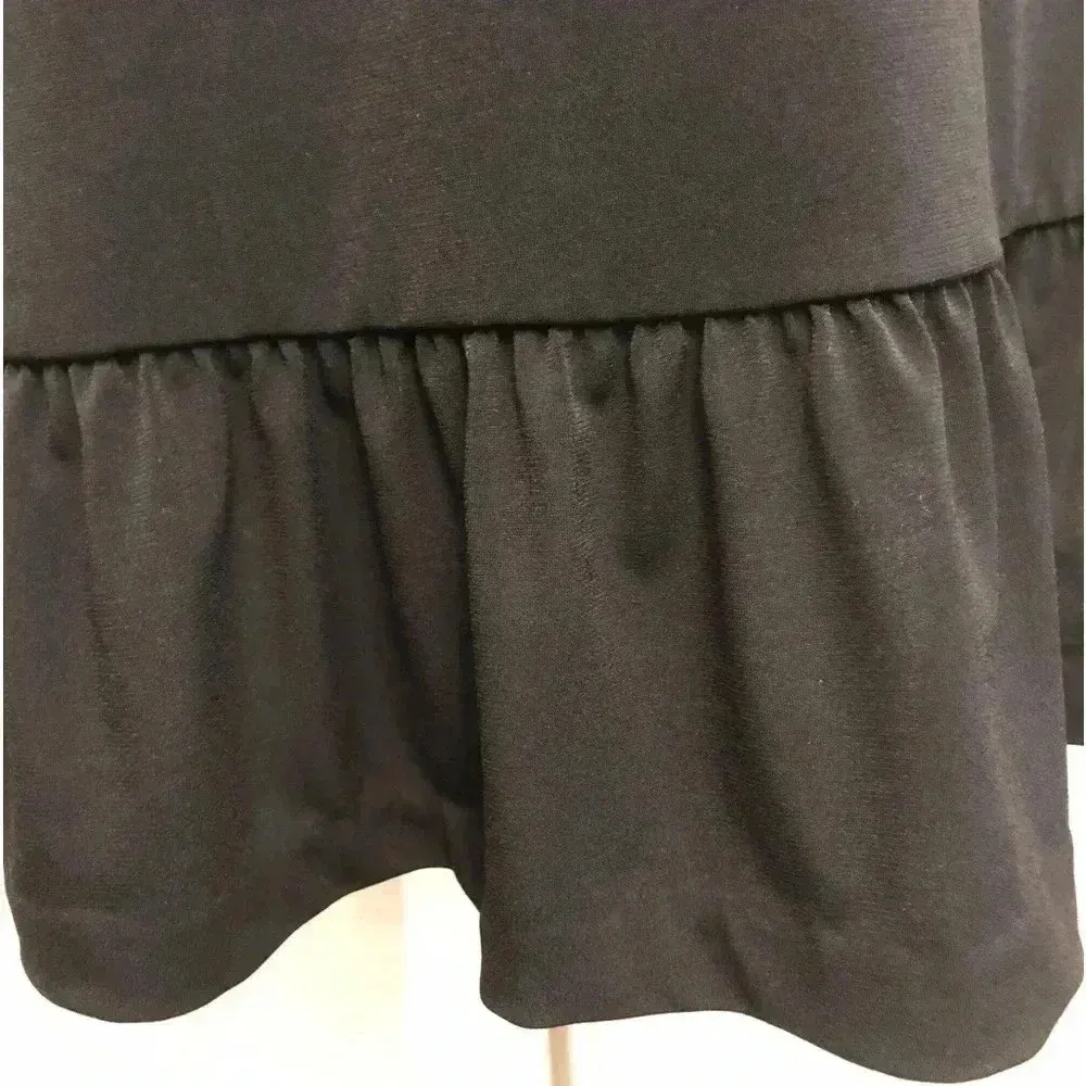 MICHAEL KORS Black Sleeveless Ruffle Trim Dress - Image 8