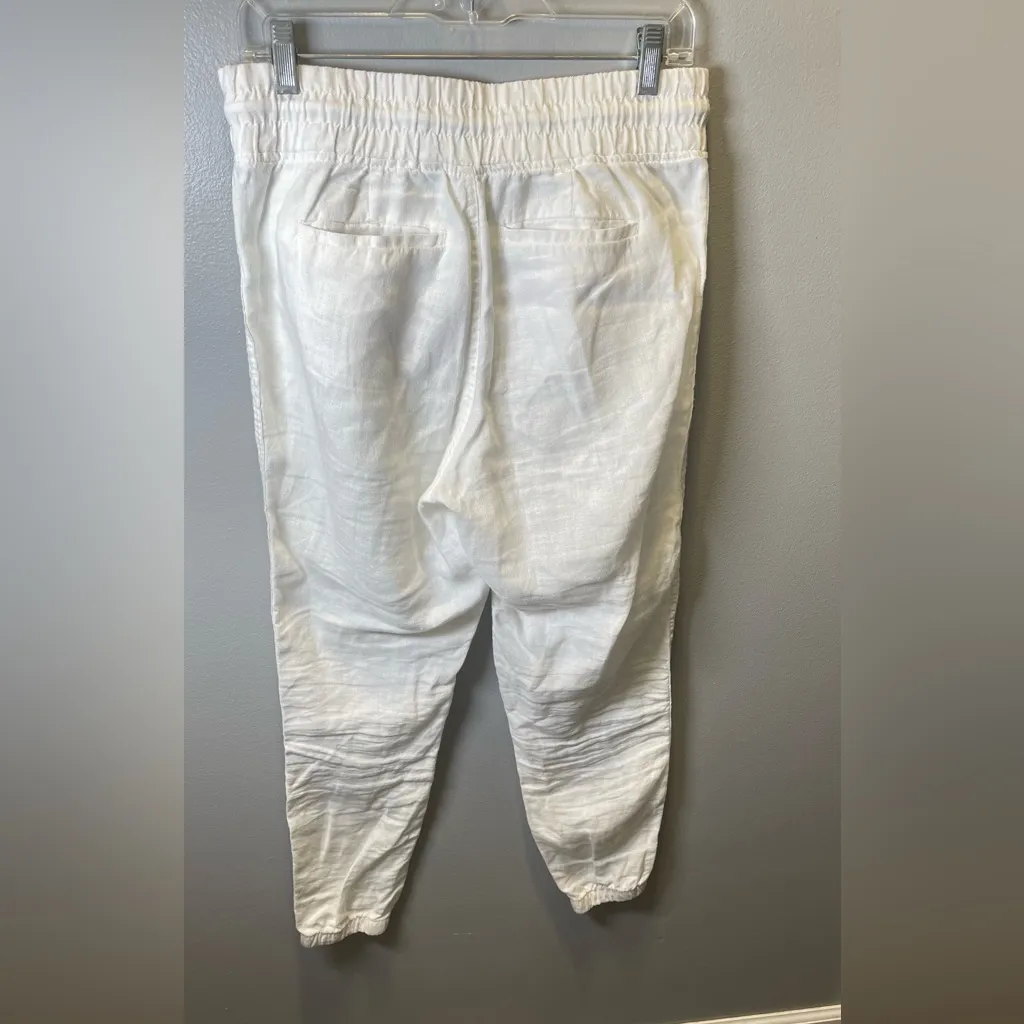 Athleta Women's‎ White  Cabo Linen Jogger Pant Size 6 - Image 2