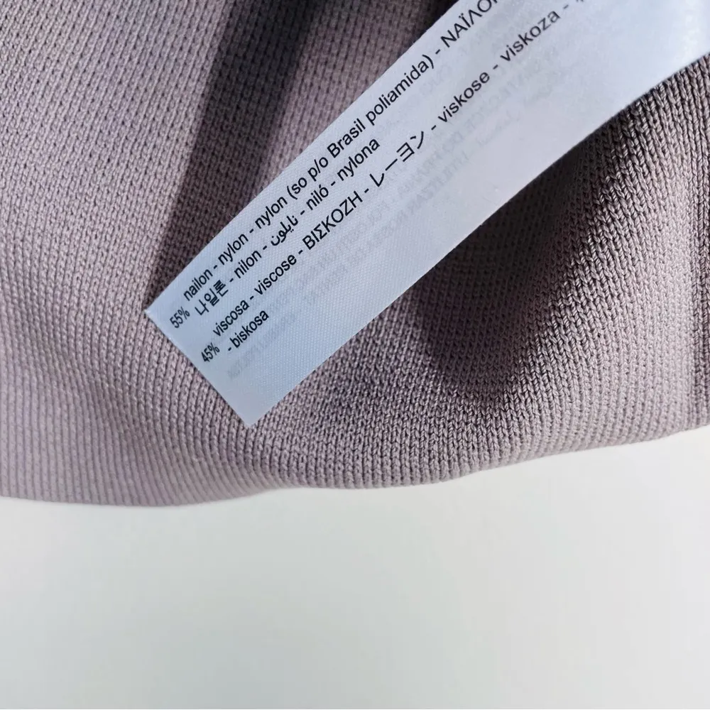 Strapless Knit Corset Bustier Top Brown size M - Image 10