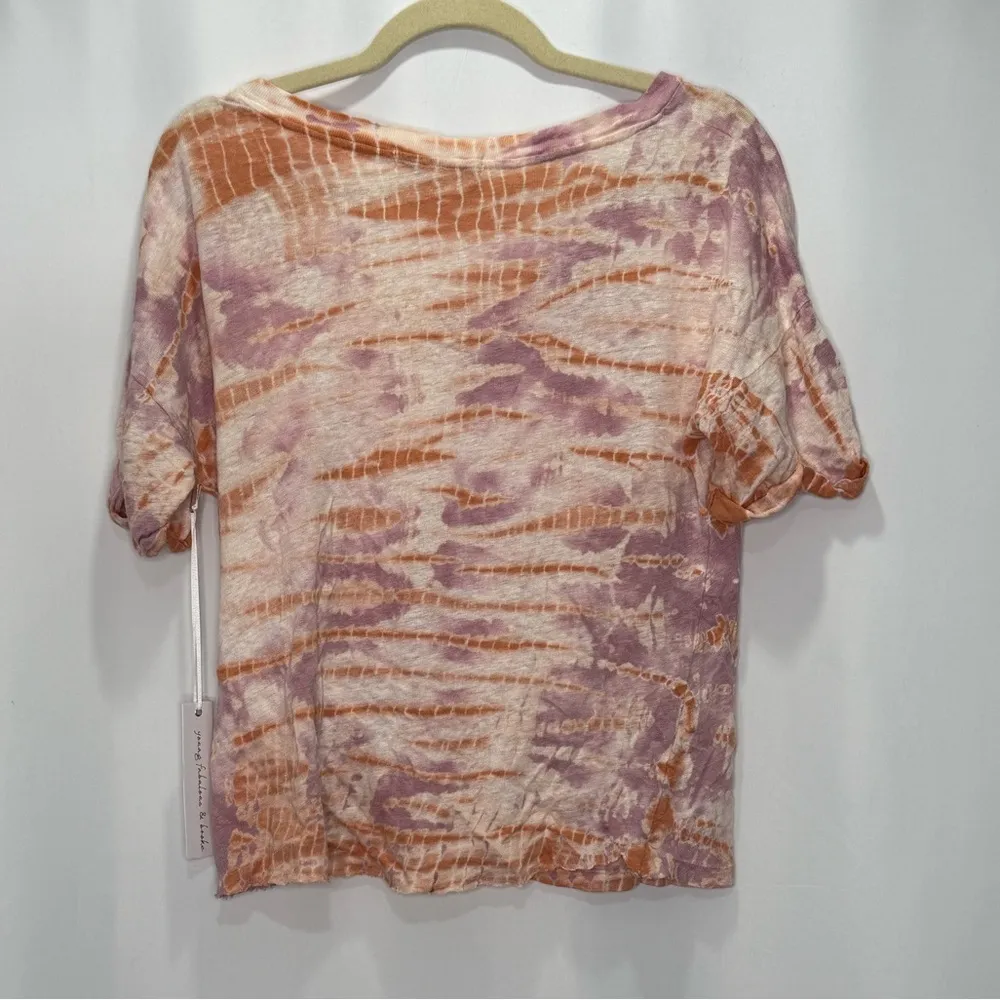 NWT Young Fabulous & Broke Linen Tie Dye Short Sleeve Top - Image 5