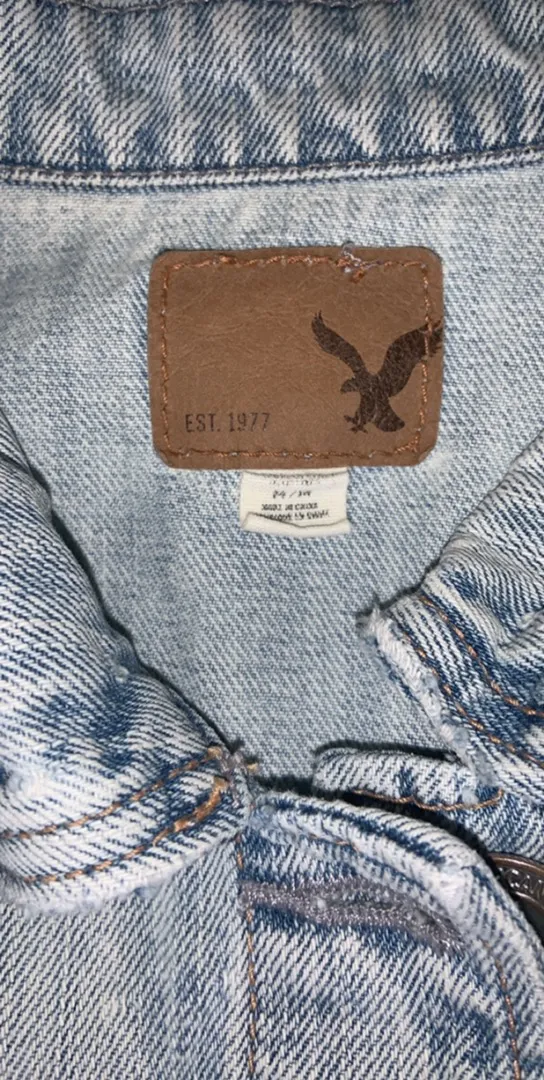 American Eagle Outfitters Distressed Denim Jacket - Image 4