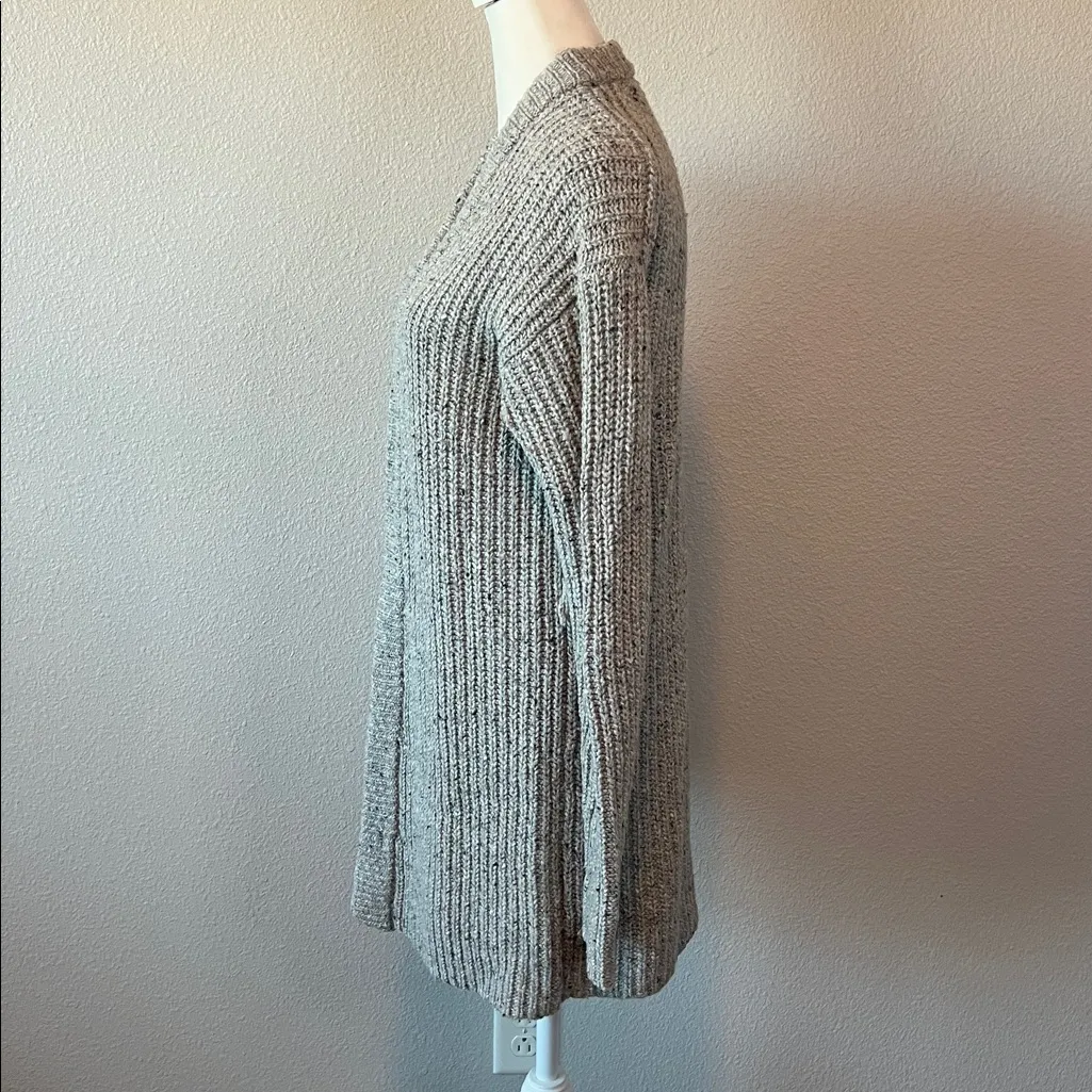 Brooks Brothers Open Cardigan Sweater Beige/Gray Size Small - Image 4