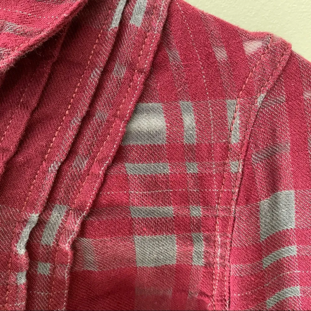 Free People Baby-Blues Paid Tunic Red Sz XS - Image 5