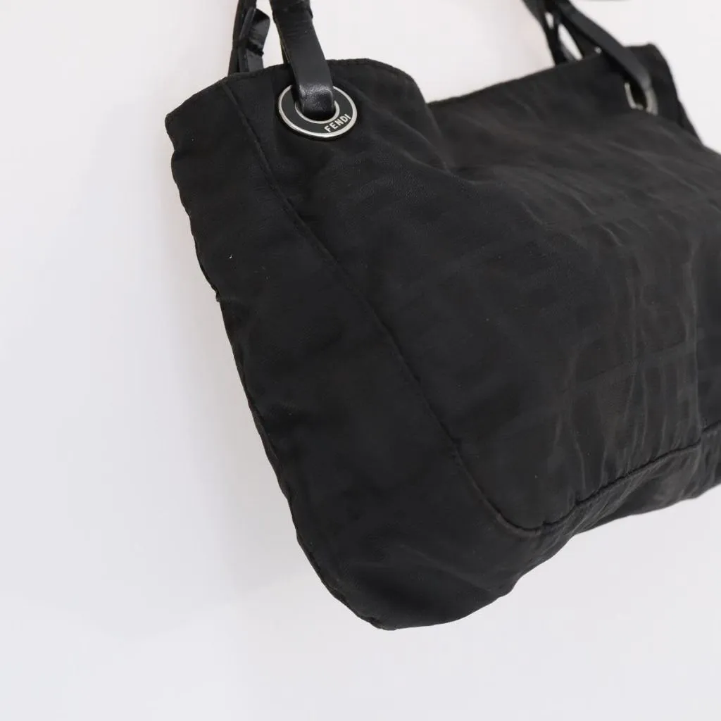 Zucca Canvas Shoulder Bag Nylon Black Silver Authentic - Image 8