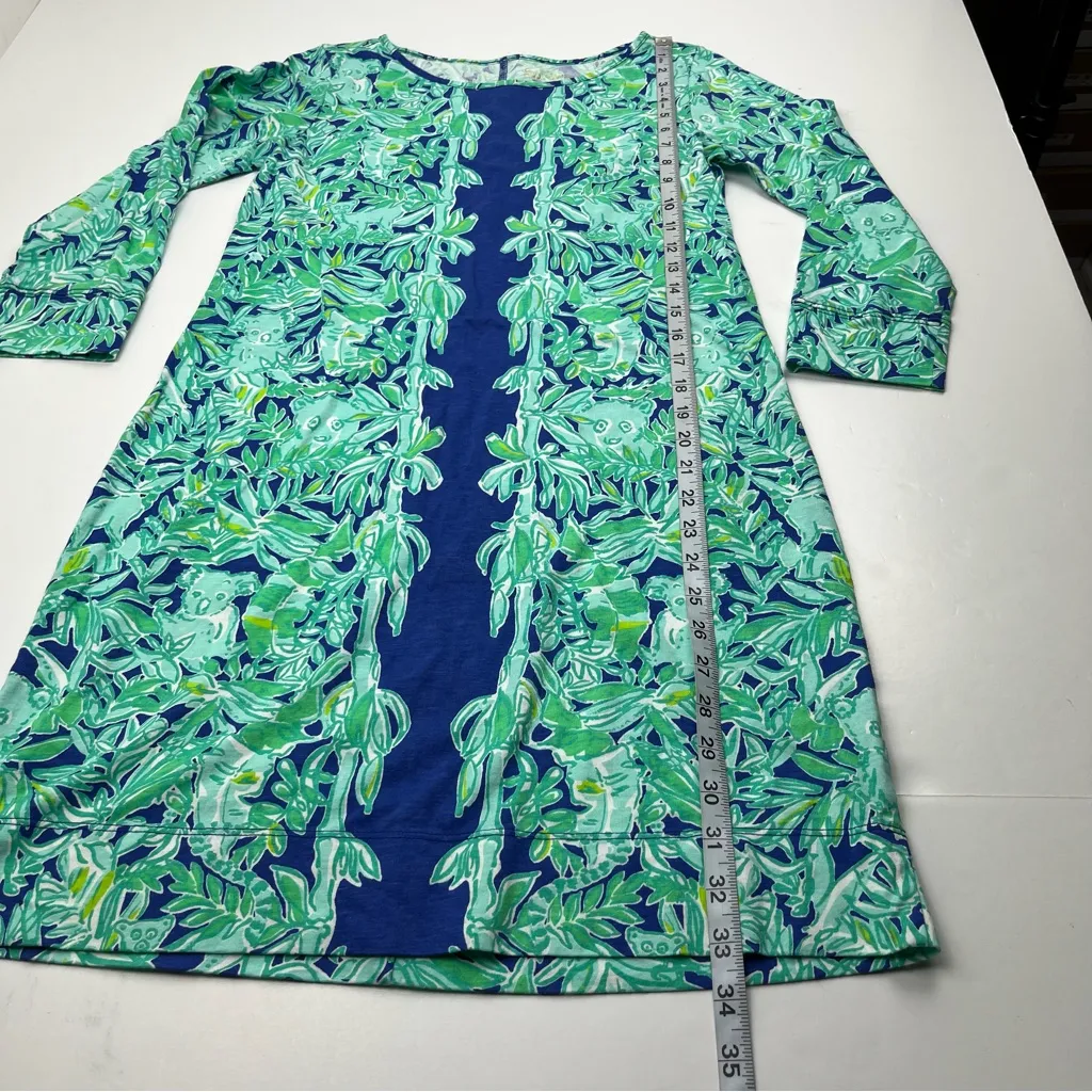 Lilly Pulitzer Marlowe‎ Dress Poolside Blue Koala The Wild Print Womens Small - Image 8