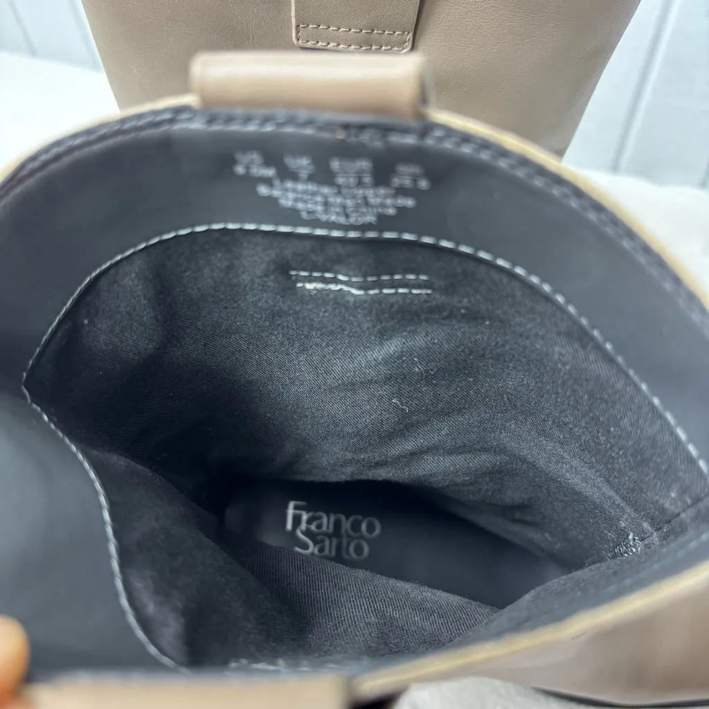 Franco Sarto Taupe Leather Upper Women's Valor Mid Shaft Cowboy Boots‎ Size 9.5 - Image 5